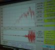 Graphique indiquant que le sismomètre a bien enregistré la secousse